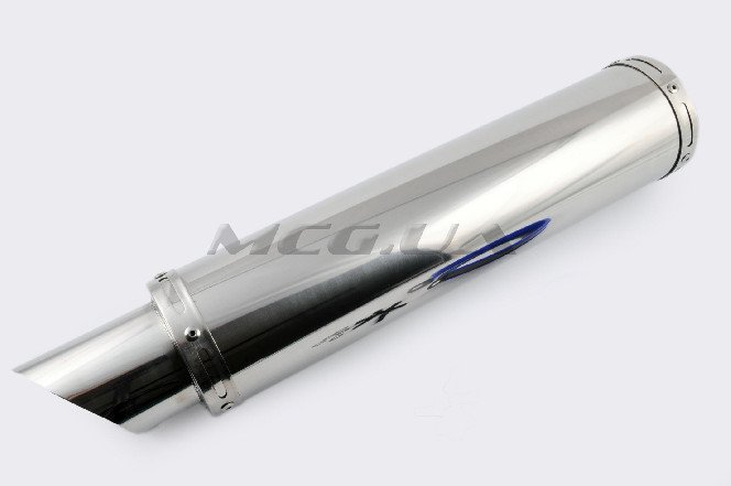 Глушитель (тюнинг) 420*100mm, креп. Ø78mm (нержавейка, хром, без креплений, mod:60)