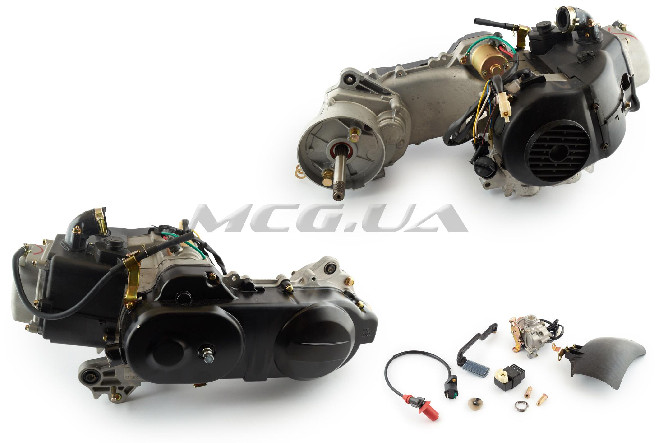 Двигатель 4T GY6 80cc (139QMB, короткий) (10