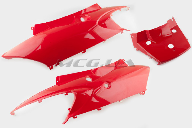Пластик Zongshen F1, F50 задняя боковая пара (красный) 