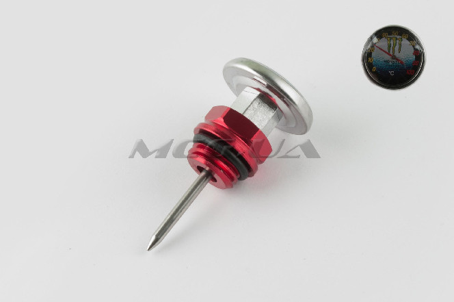 Щуп масла Delta Ø19.0mm, L-75mm (+датчик температуры) (красный) 