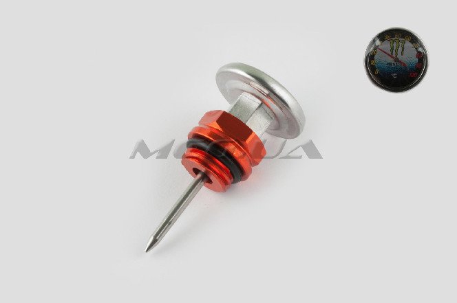 Щуп масла Delta Ø19.0mm, L-75mm (+датчик температуры) (оранжевый) 