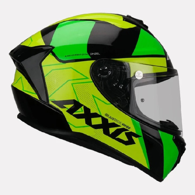 Шолом AXXIS DRAKEN GLOSS GREEN з відтінком