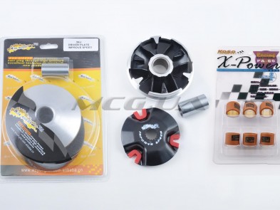 Вариатор передний (тюнинг) Yamaha JOG 90, 2T Stels 50 (+палец, ролики 3,5г) 