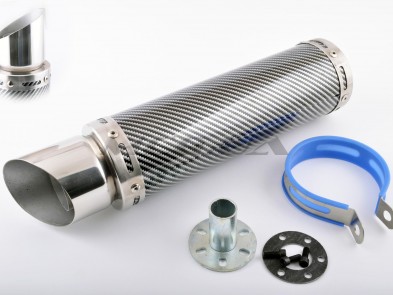 Глушитель (тюнинг) 300*90mm, креп. Ø48mm (нержавейка, карбон, прямоток)