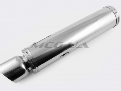 Глушитель (тюнинг) 420*100mm, креп. Ø78mm (нержавейка, хром, без креплений, mod:59)