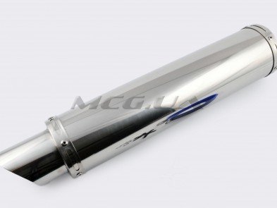 Глушитель (тюнинг) 420*100mm, креп. Ø78mm (нержавейка, хром, без креплений, mod:60)