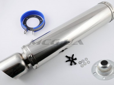 Глушитель (тюнинг) 420*100mm, креп. Ø78mm (хром, прямоток, mod:23)