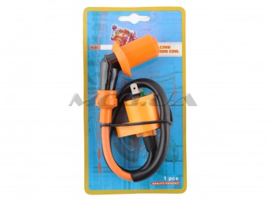 Катушка зажигания (тюнинг) 4T GY6 50-150, Honda DIO (оранжевая) 
