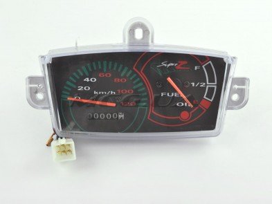Панель приборов (в сборе) Yamaha JOG Z NEXT ZONE (120км/ч, черная) (mod:MY-123)