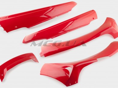 Пластик Zongshen F1, F50 нижний пара (лыжи) (красный) 