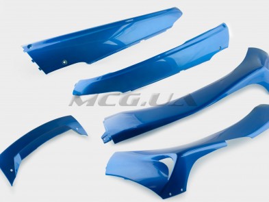 Пластик Zongshen F1, F50 нижний пара (лыжи) (синий) 