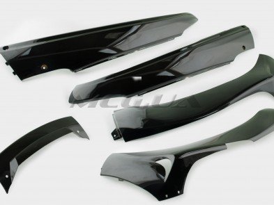 Пластик Zongshen F1, F50 нижний пара (лыжи) (черный) 