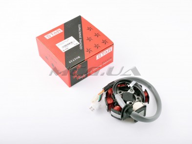 Статор генератора Yamaha VINO 125, CYGNUS 125 5NW (6+1 катушек, 5 проводов) 