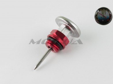Щуп масла Delta Ø19.0mm, L-75mm (+датчик температуры) (красный) 