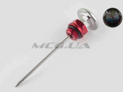 Щуп масла Ø19.0mm, L-137mm (+датчик температуры) (красный) 