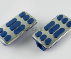 Резинки подножек водителя Delta (синие с хромированной вставкой mod:2) 