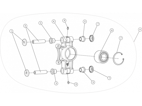 Сборка подшипника заднего колеса RR AT6L