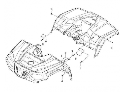 Деталі кузова HS550ATV