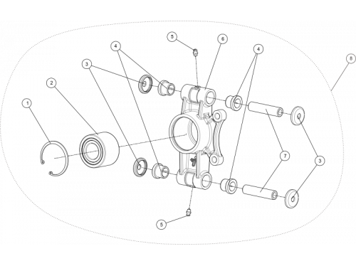 Сборка подшипника заднего колеса RL AT6L