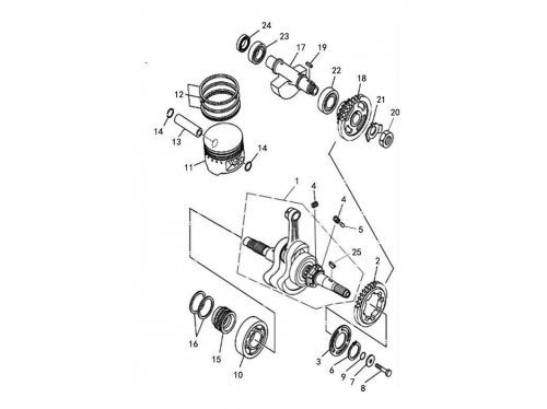 Детали двигателя HS500ATV