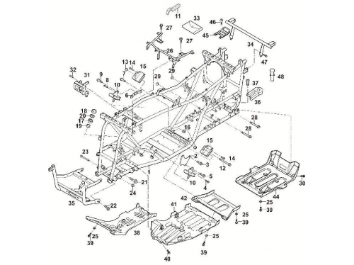 Деталь корпуса рамы HS500ATV