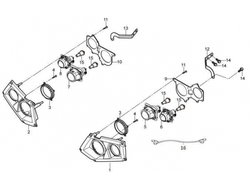 Переднє світло 2 HS550ATV