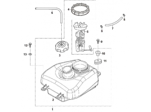 ДЕТАЛИ ТОПЛИВНОГО БАКА HS250ATV
