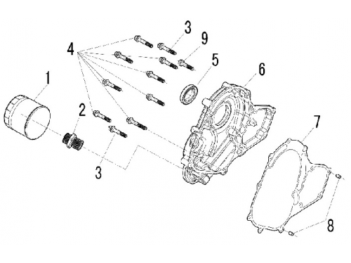 ПРАВА КРИШКА КАРТЕРА ДВИГУНА HS250ATV