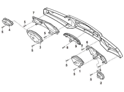 Старий задній фонарь 1 HS550ATV