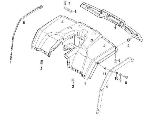 ЗАДНІЙ КОРПУС HS300ATV