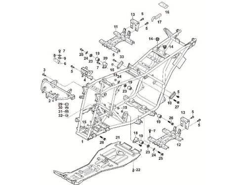 Деталі рами 1 HS400ATV