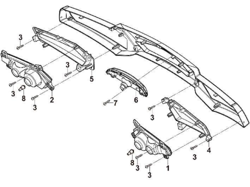 Задний фонарь 2 HS550ATV