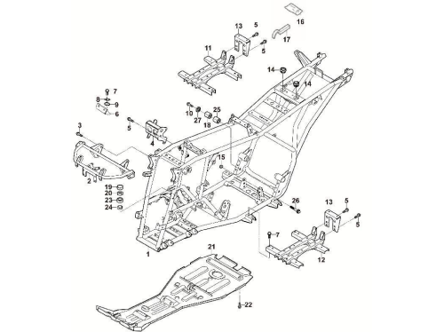 ДЕТАЛІ РАМИ HS300ATV