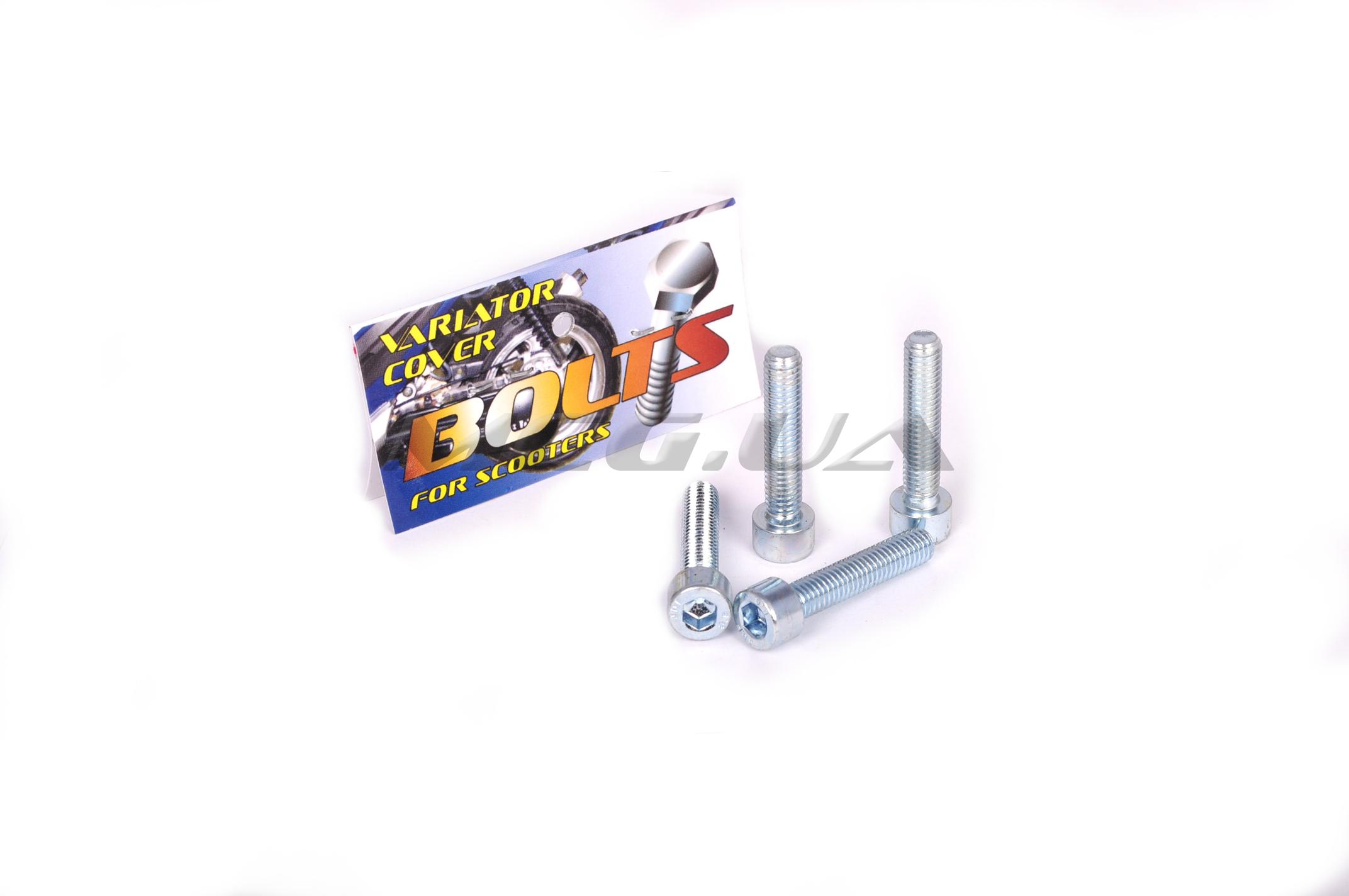 Болты крышки вариатора Suzuki LET'S (шестигранный шлиц, 4шт) 
