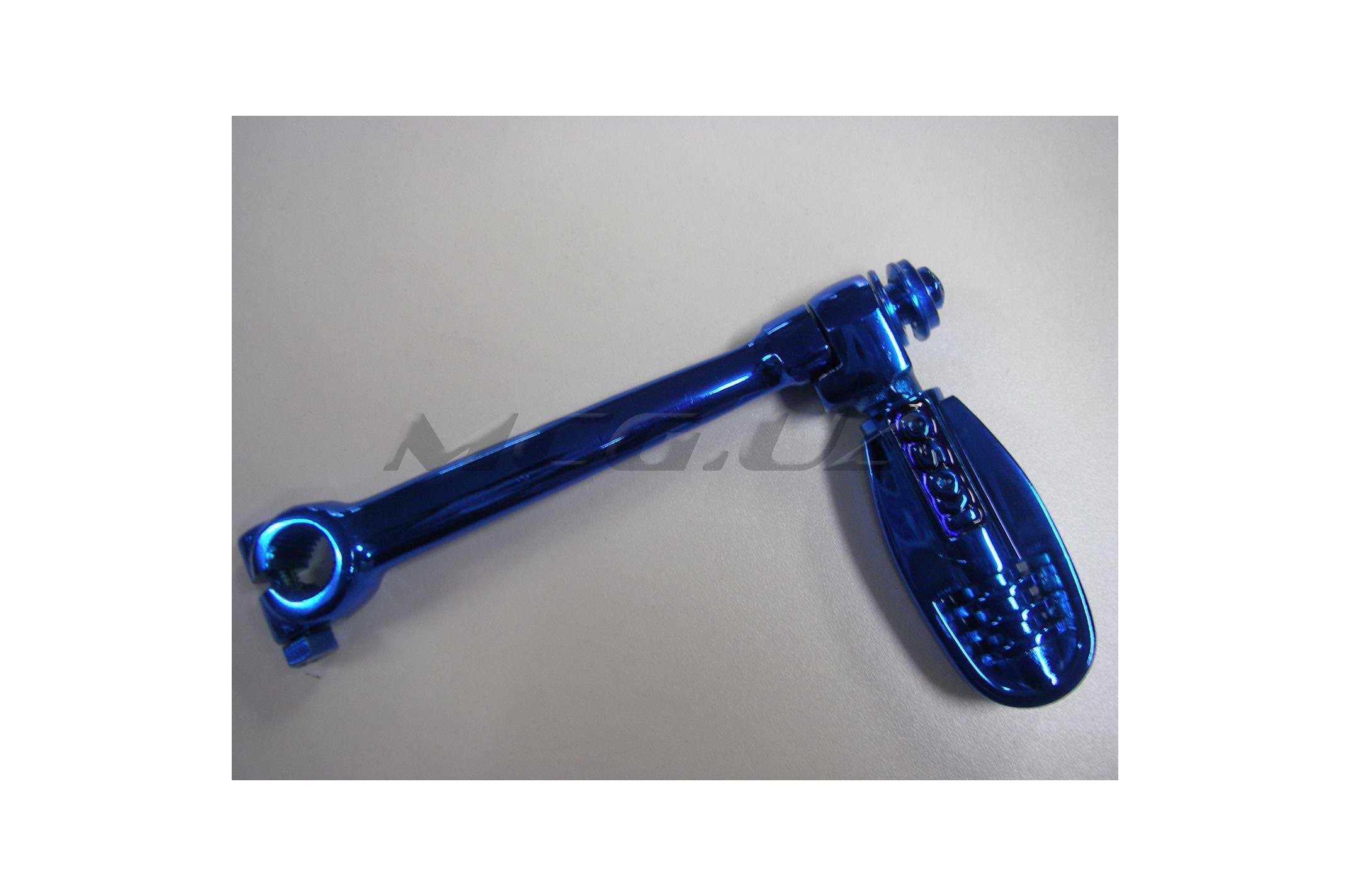 Ножка кикстартера Honda DIO (стайлинговая) (синий хром) (Тайвань) 