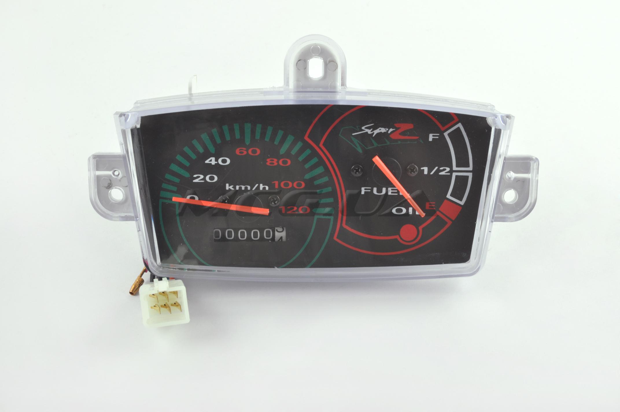 Панель приборов (в сборе) Yamaha JOG Z NEXT ZONE (120км/ч, черная) (mod:MY-123)