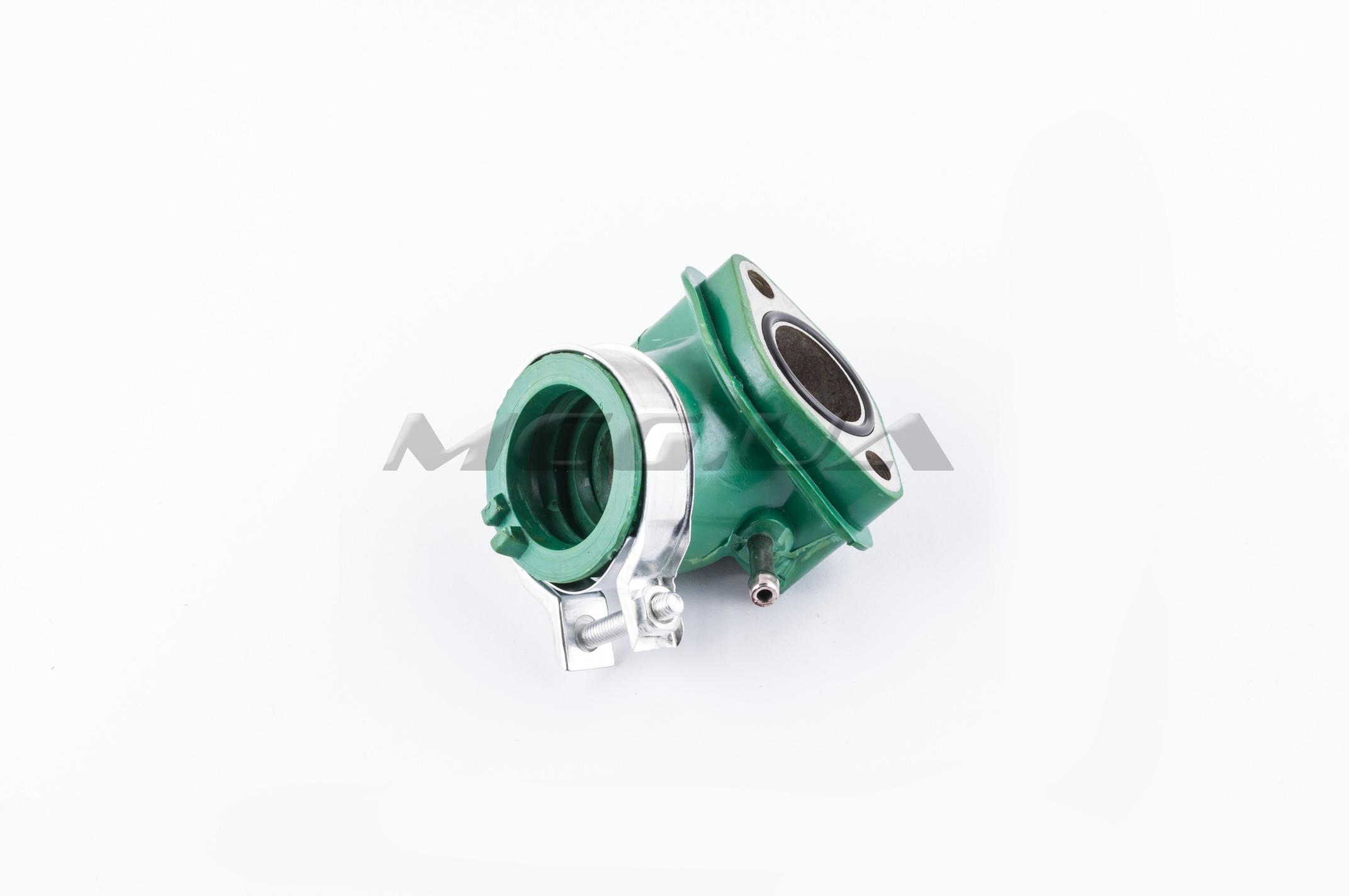 Патрубок карбюратора (коллектор) 4T GY6 125/150 (силиконовый, зеленый) 