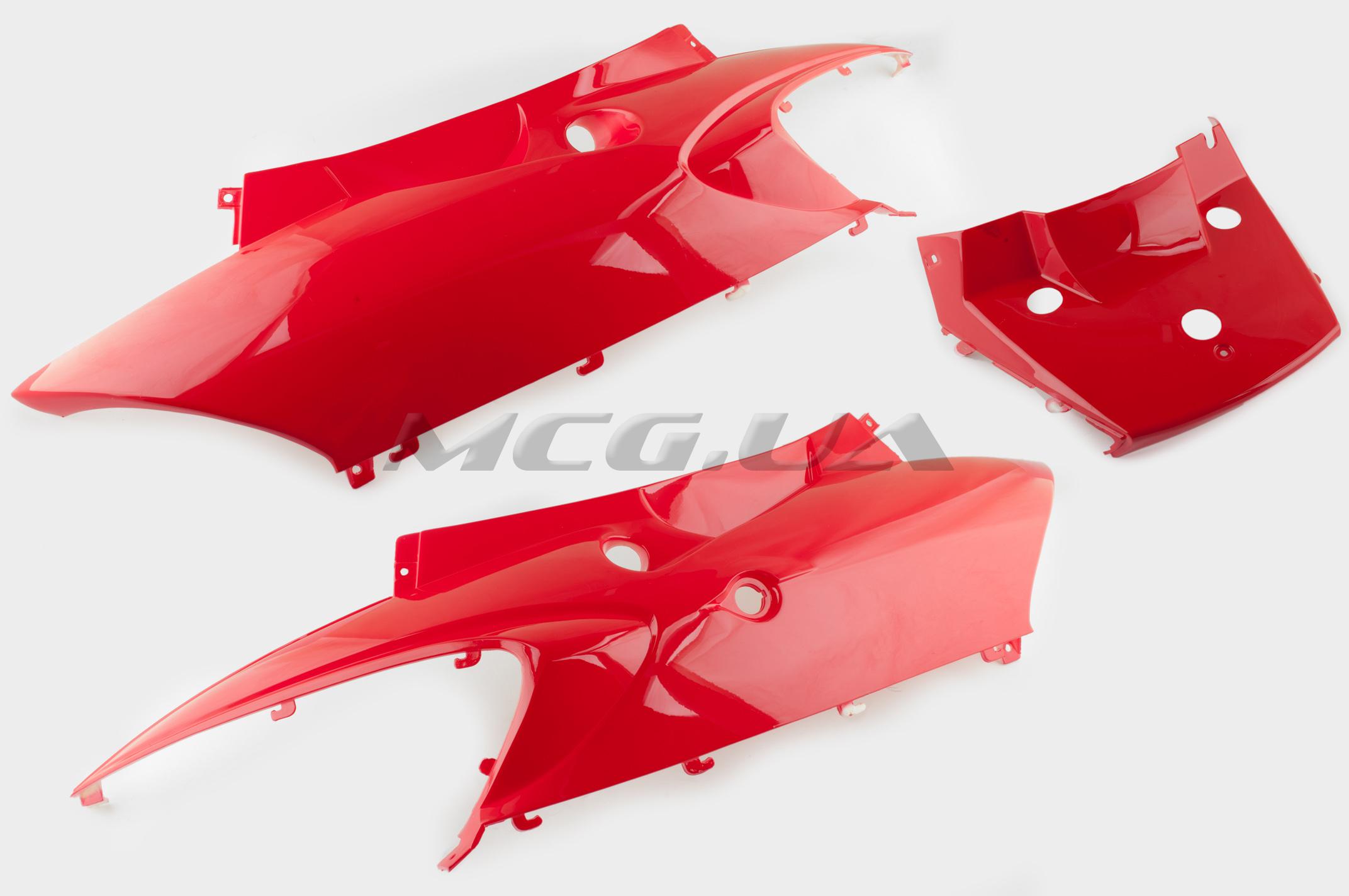Пластик Zongshen F1, F50 задняя боковая пара (красный) 