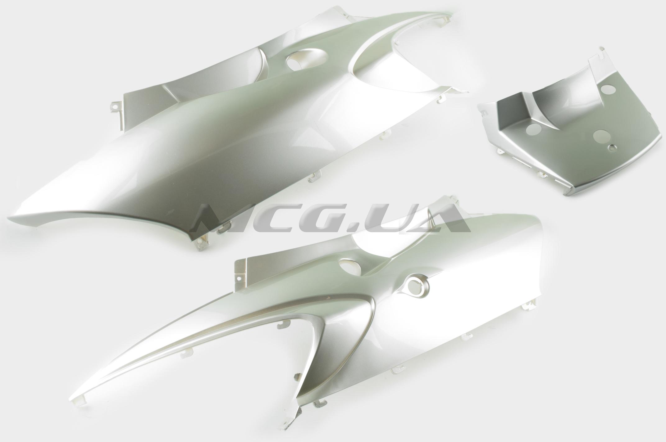 Пластик Zongshen F1, F50 задняя боковая пара (серый) 