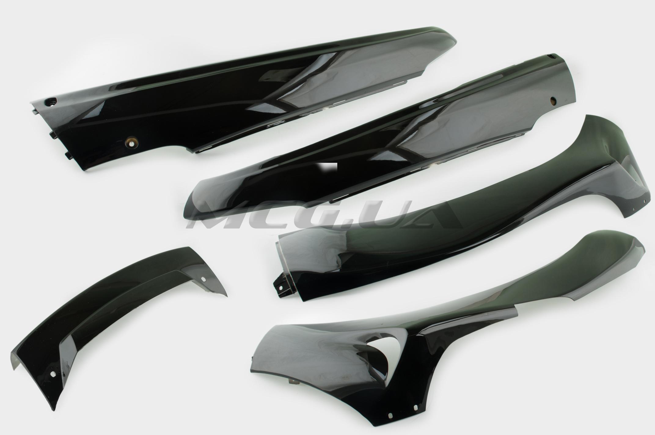Пластик Zongshen F1, F50 нижний пара (лыжи) (черный) 
