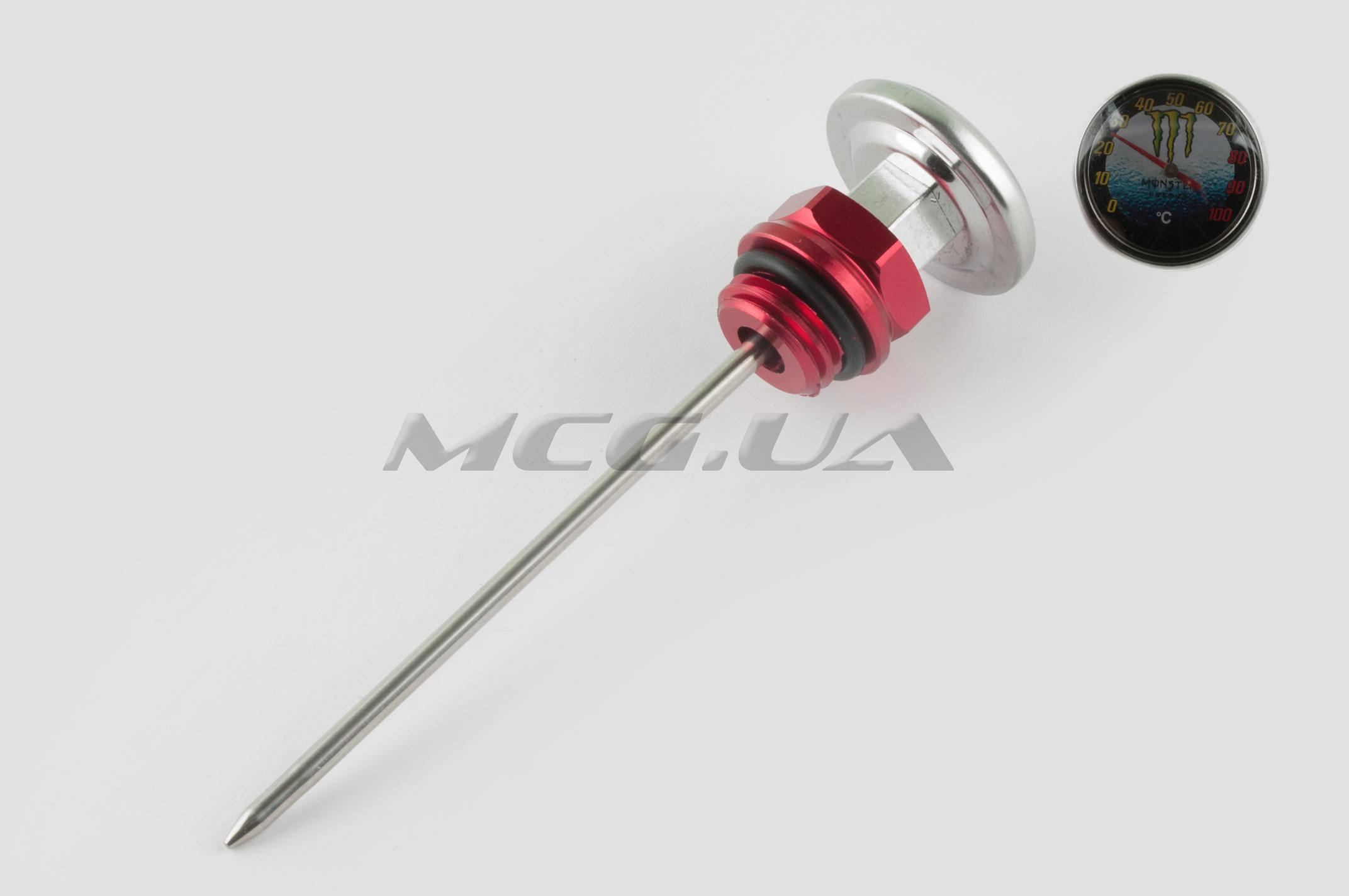Щуп масла Ø19.0mm, L-137mm (+датчик температуры) (красный) 