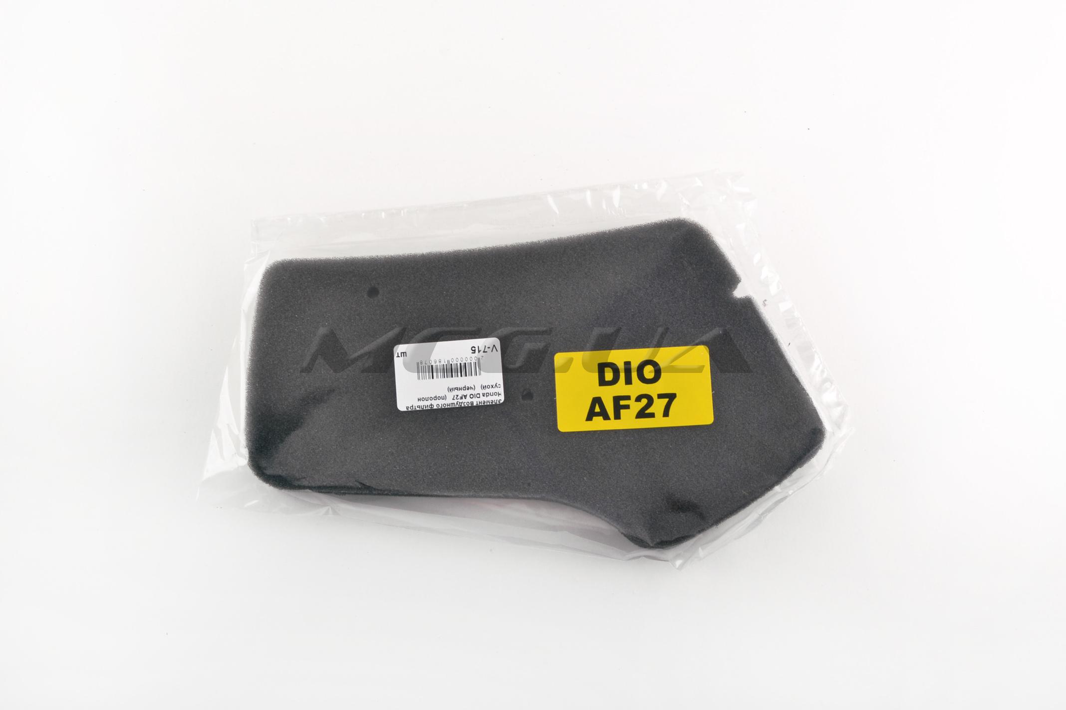 Элемент воздушного фильтра Honda DIO AF27 (поролон сухой) (черный)