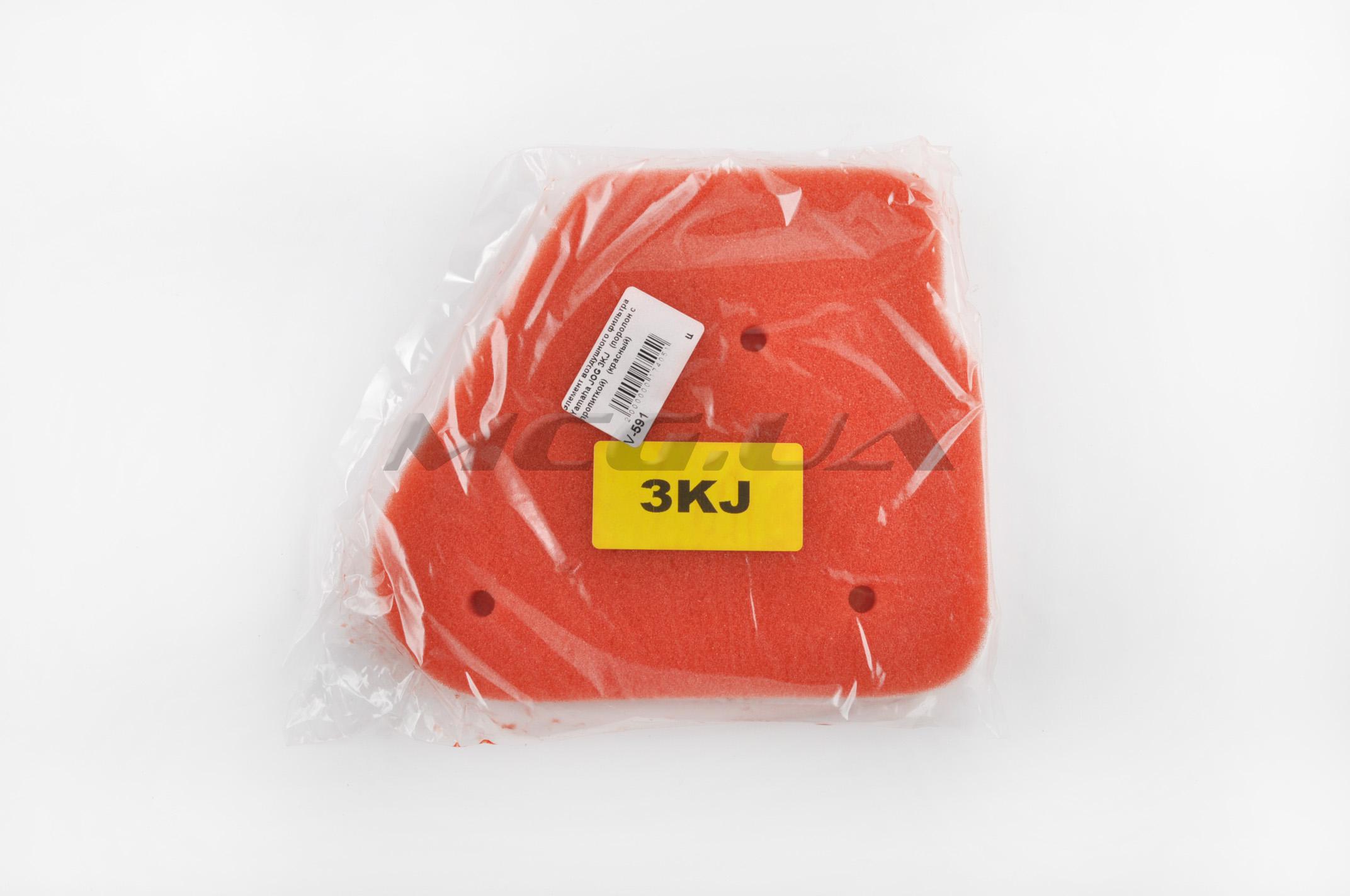 Элемент воздушного фильтра Yamaha JOG 3KJ (поролон с пропиткой) (красный)