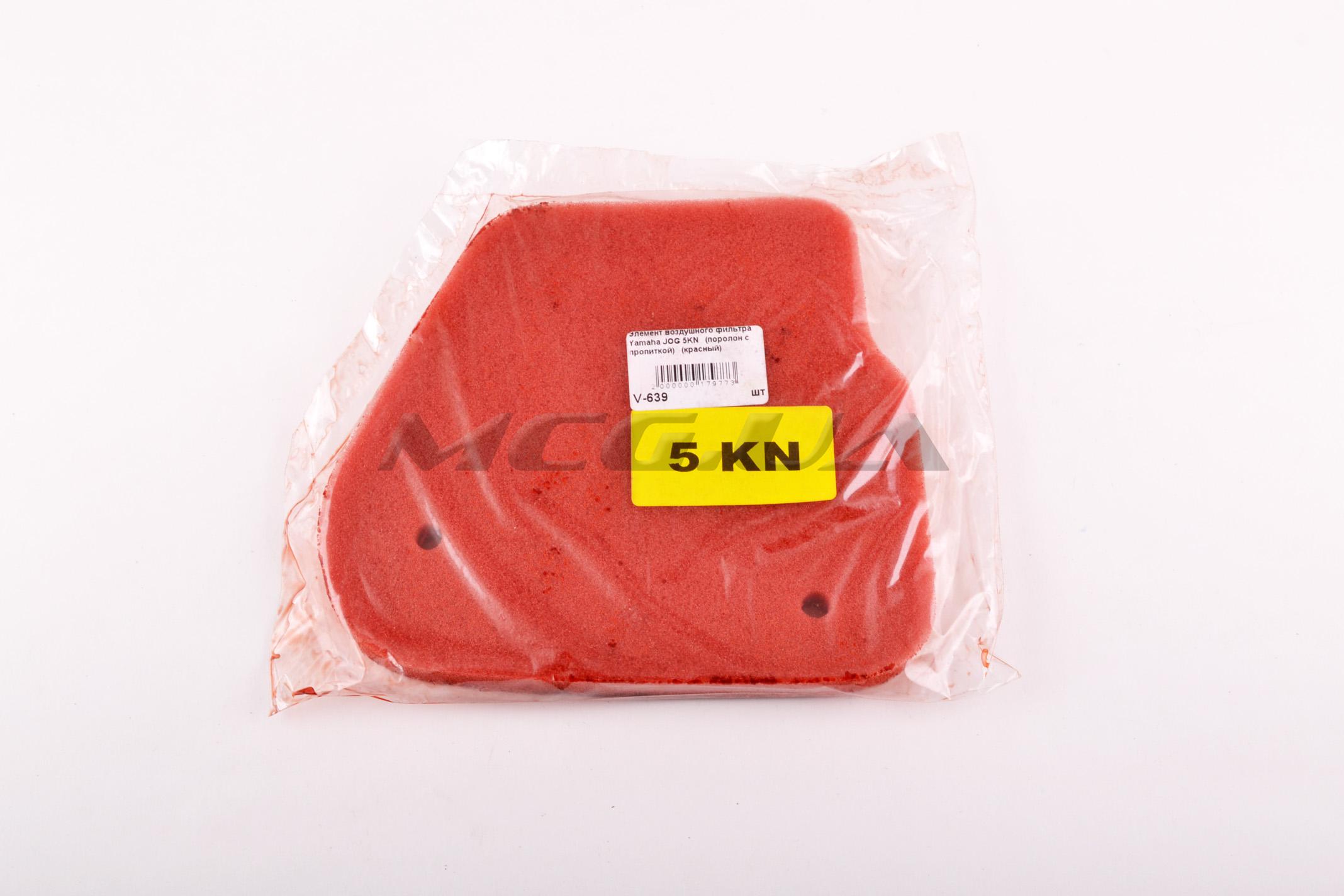 Элемент воздушного фильтра Yamaha JOG 5KN (поролон с пропиткой) (красный)