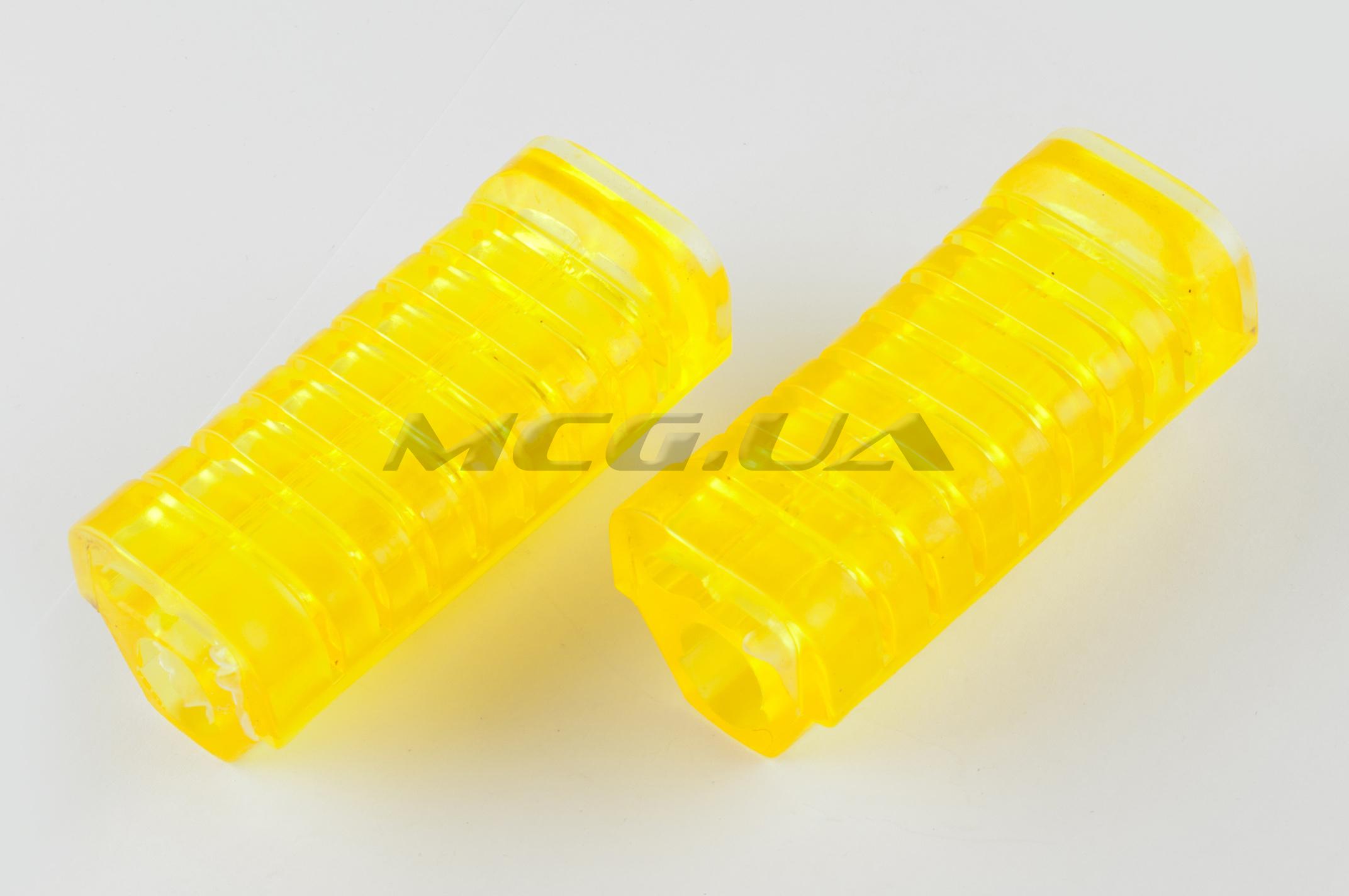 Резинки подножек водителя Delta (силиконовые, желтые) 
