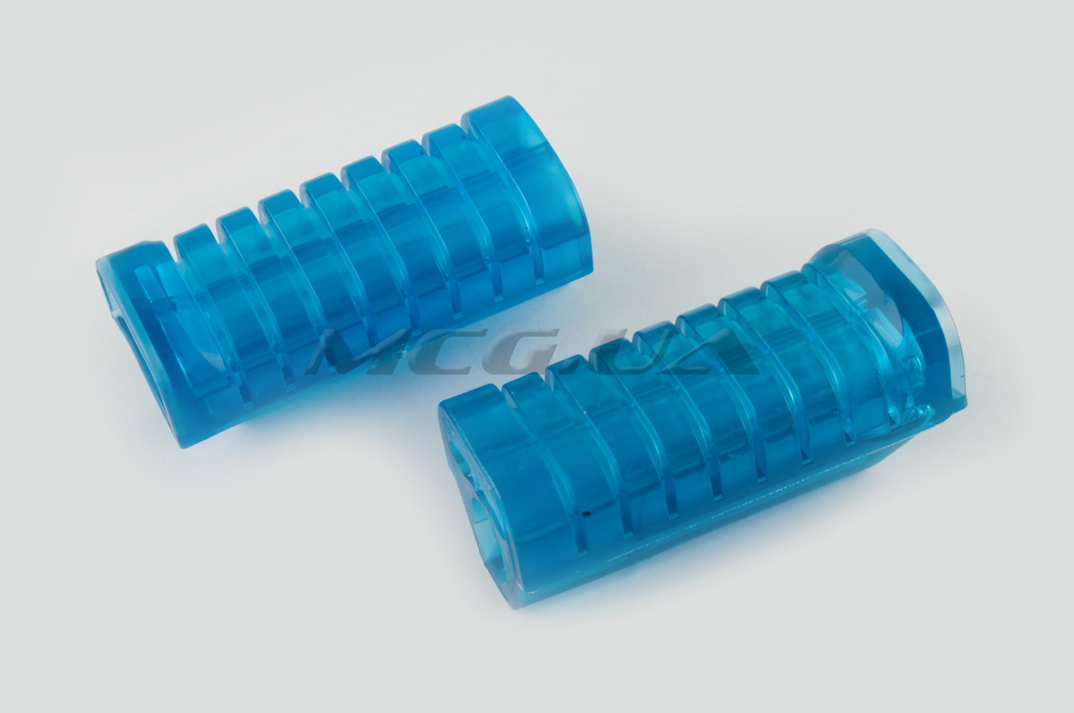 Резинки подножек водителя Delta (силиконовые, синие) 