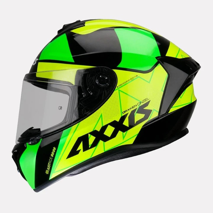 Шолом AXXIS DRAKEN GLOSS GREEN з відтінком