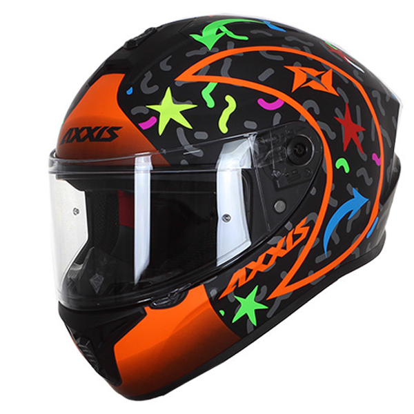 Шолом AXXIS DRAKEN MATT ORANGE з відтінком