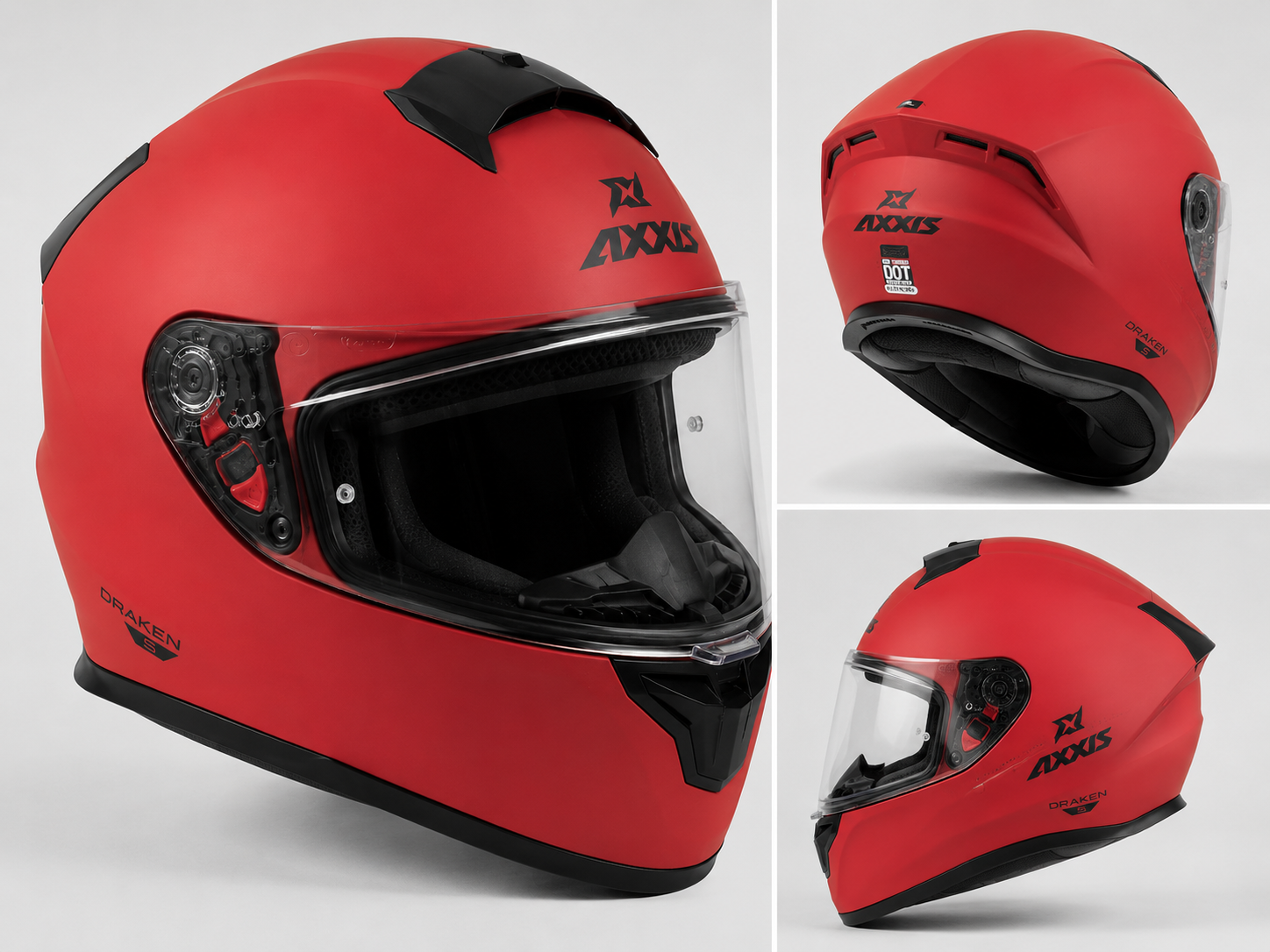 Шолом AXXIS DRAKEN MATT RED
